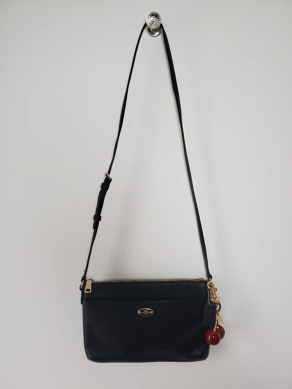 Coach black leather
